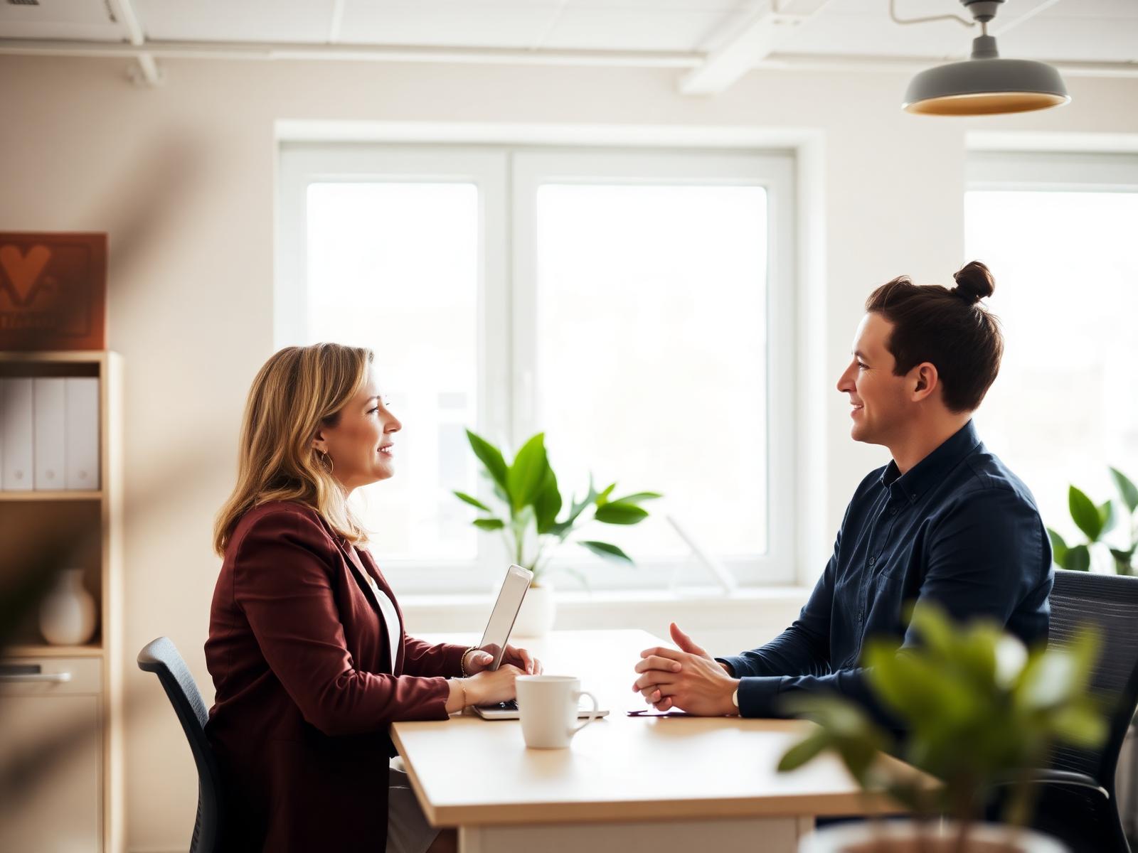 Preventief gesprek tussen adviseur en medewerker op de werkvloer